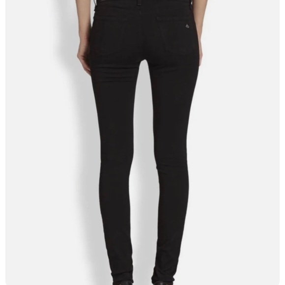 RAG & BONE Black Plush Five Pocket Low Rise Denim Legging Skinny Size 32 NWT - Picture 5 of 10
